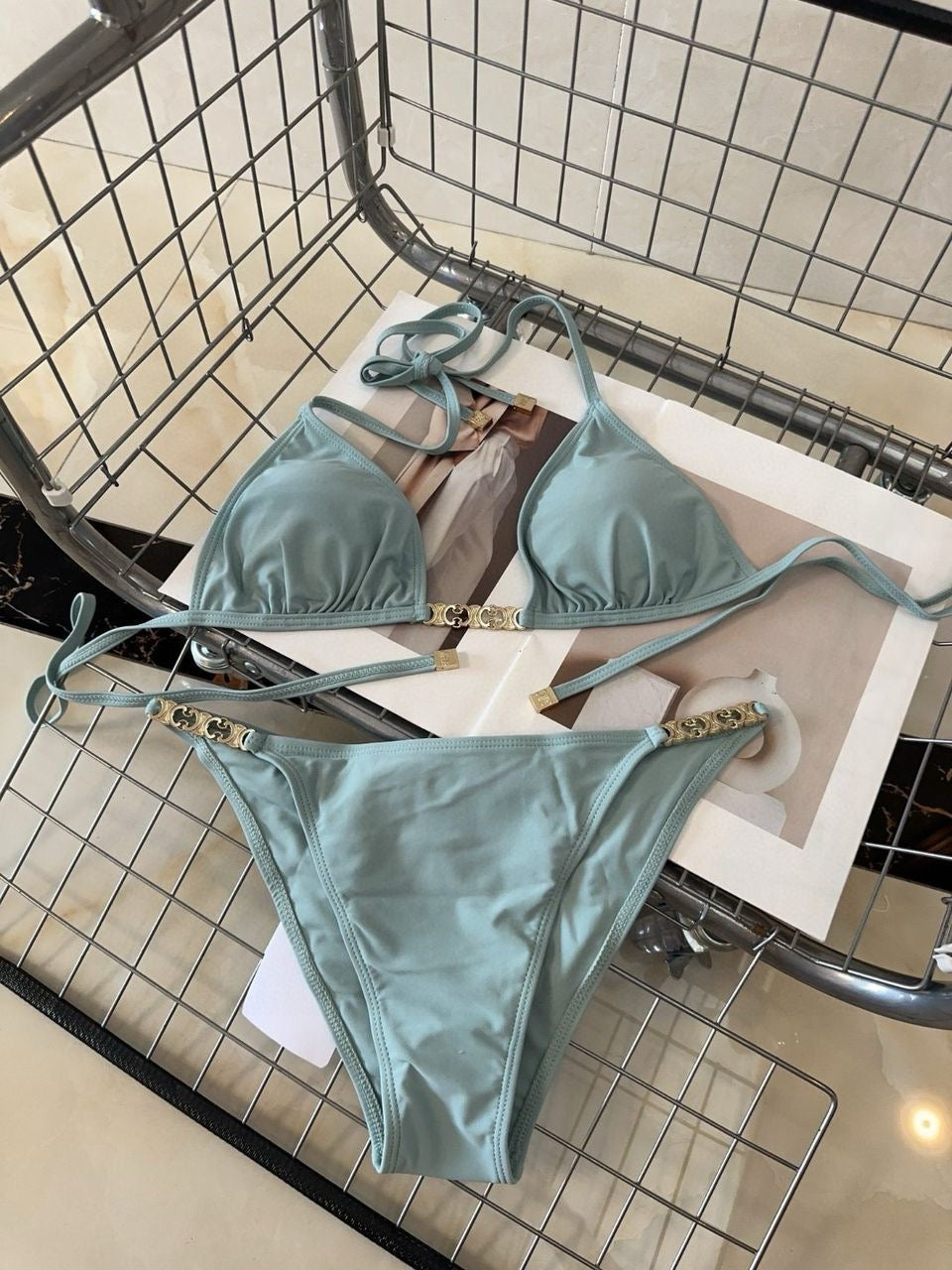 Baby blue bikini