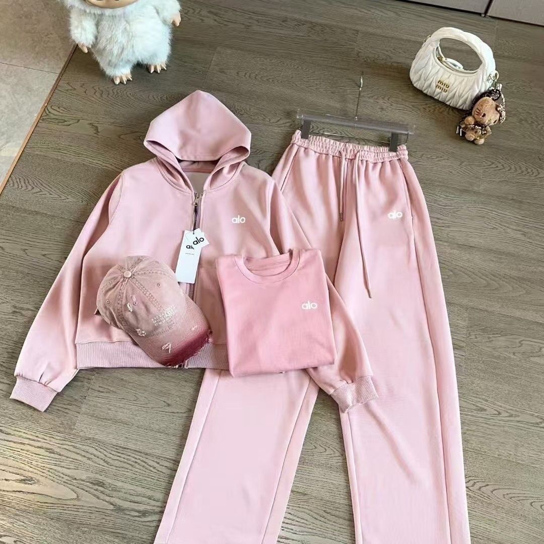 Baby pink 3 piece tracksuit