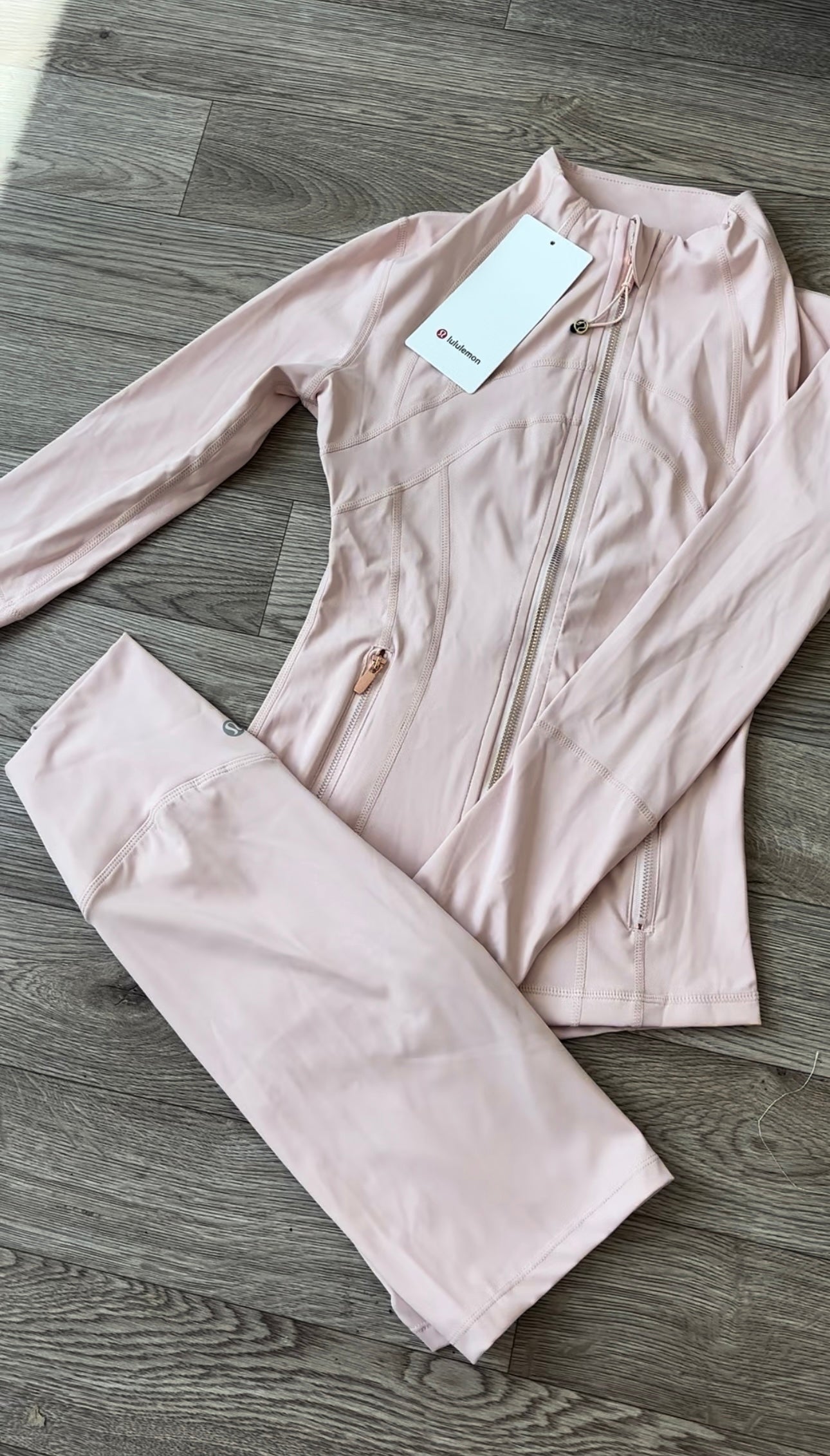 Baby Pink & Rose gold shorts set