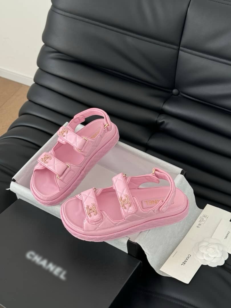 Baby pink strap sandals