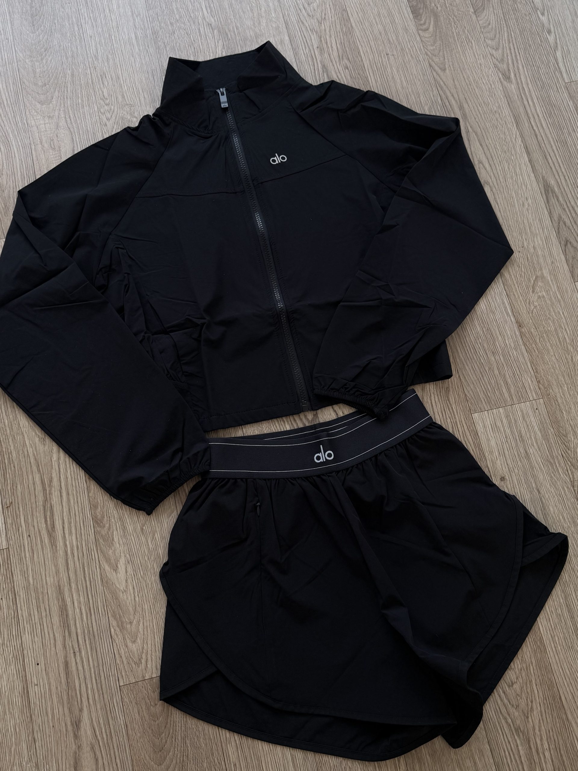 Black jacket & shorts set