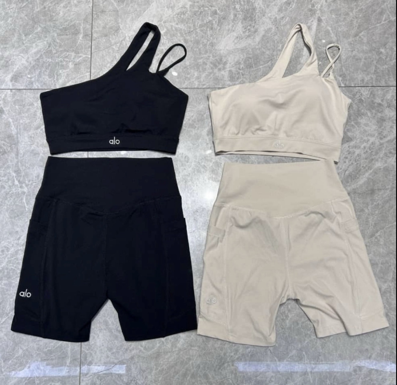 Black shorts sets in stock