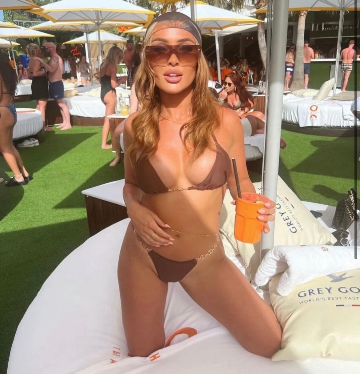 Brown chain bikini