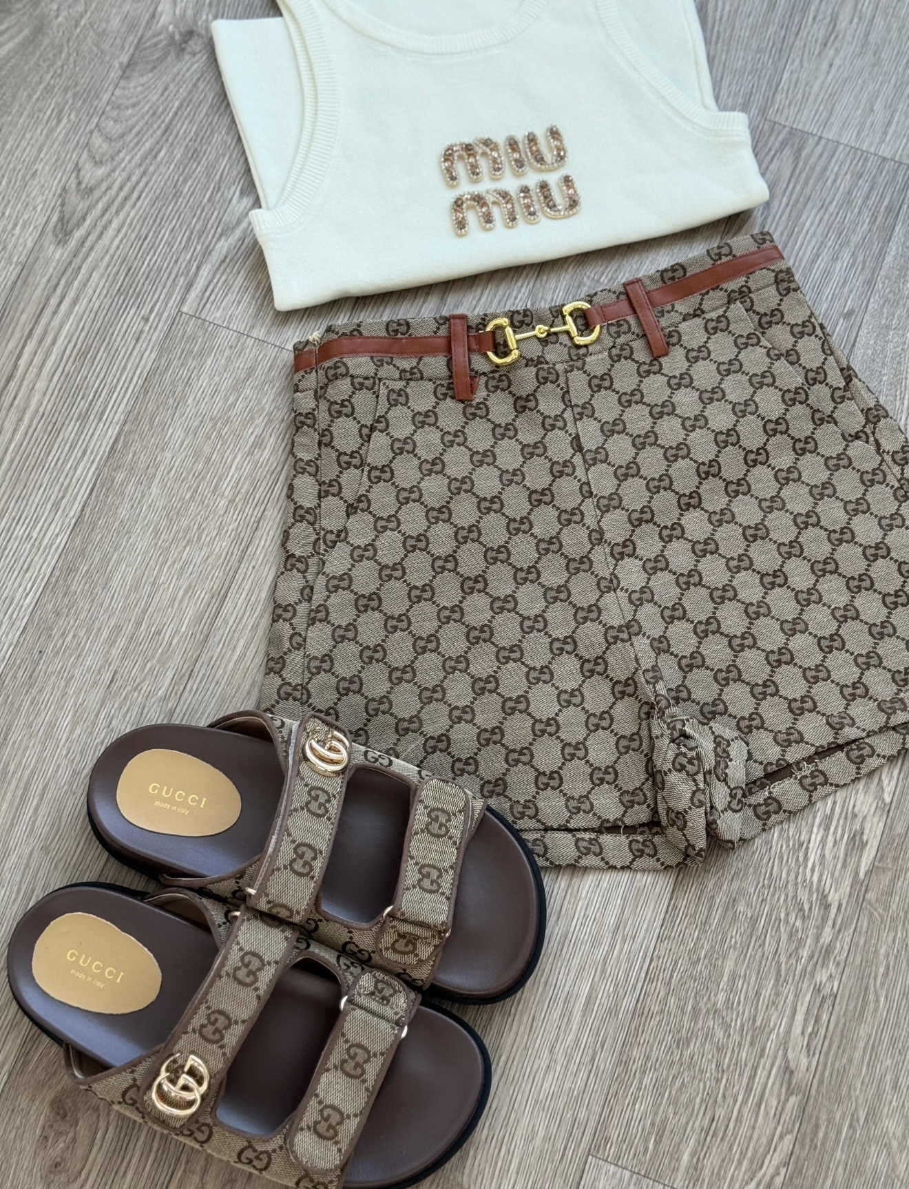 Brown shorts in stock