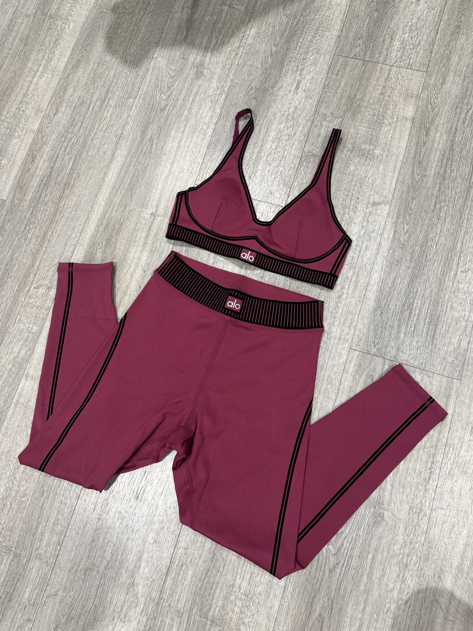 Burgandy leggings set
