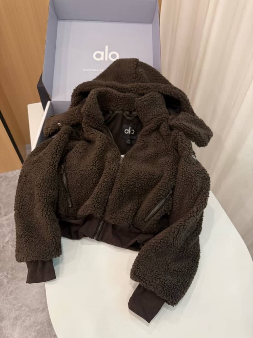 Chocolate brown hooded fleece