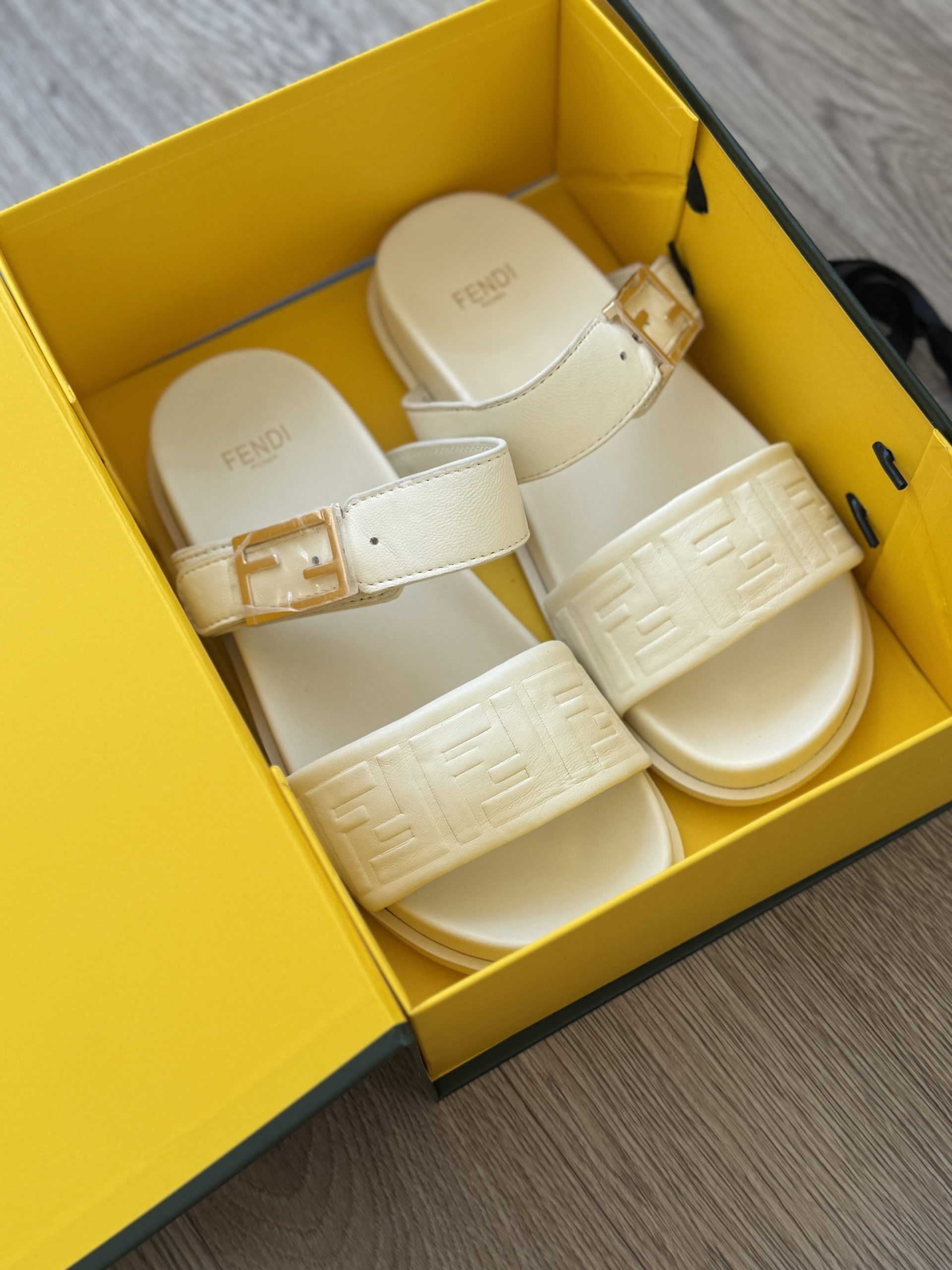 Cream Strap Sandals