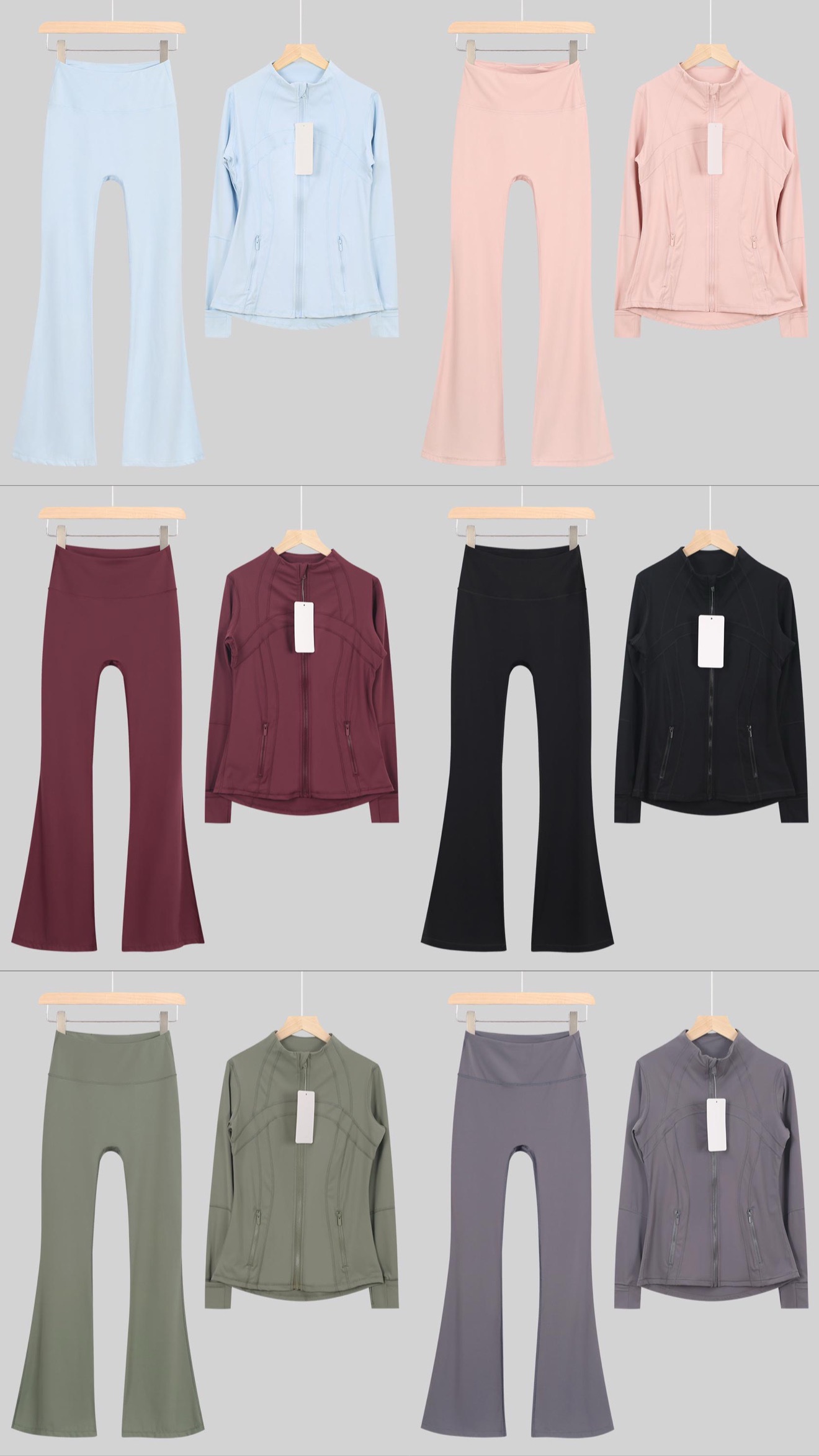 Flared Zip Up Sets