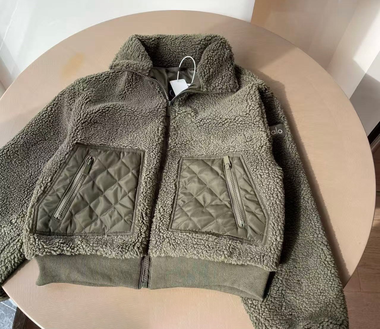 Khaki green fleece
