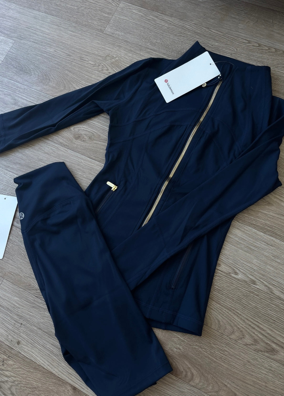 Navy Blue & gold shorts set