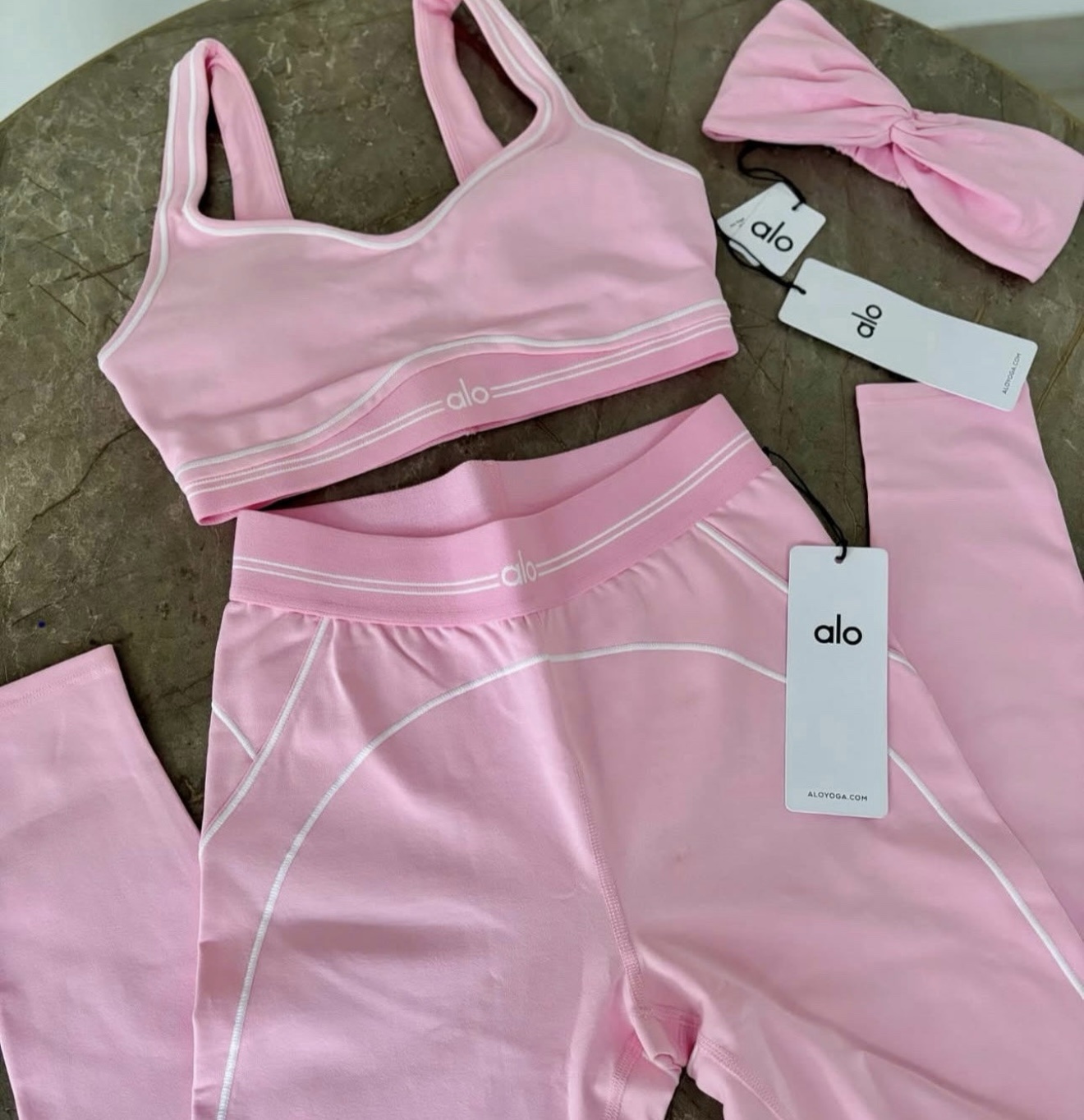 Pink legging set in stock