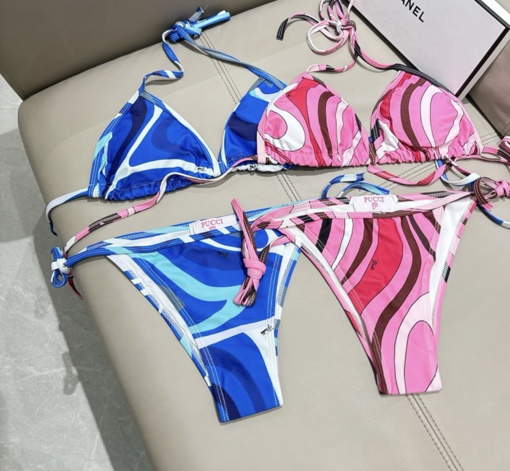 pink & blue bikini