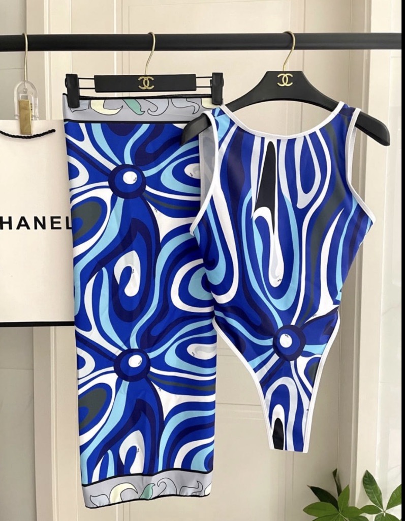 blue swimsuit & wrap