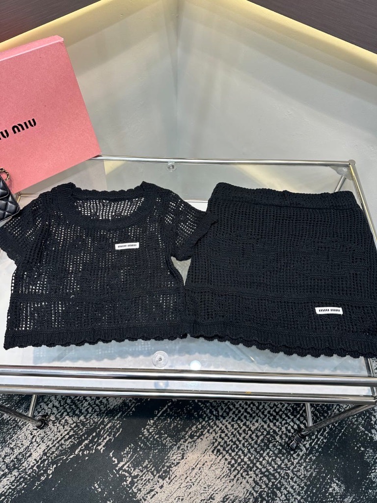 black & cream co-ord