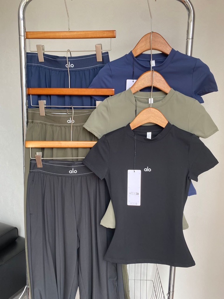 black, navy & khaki top