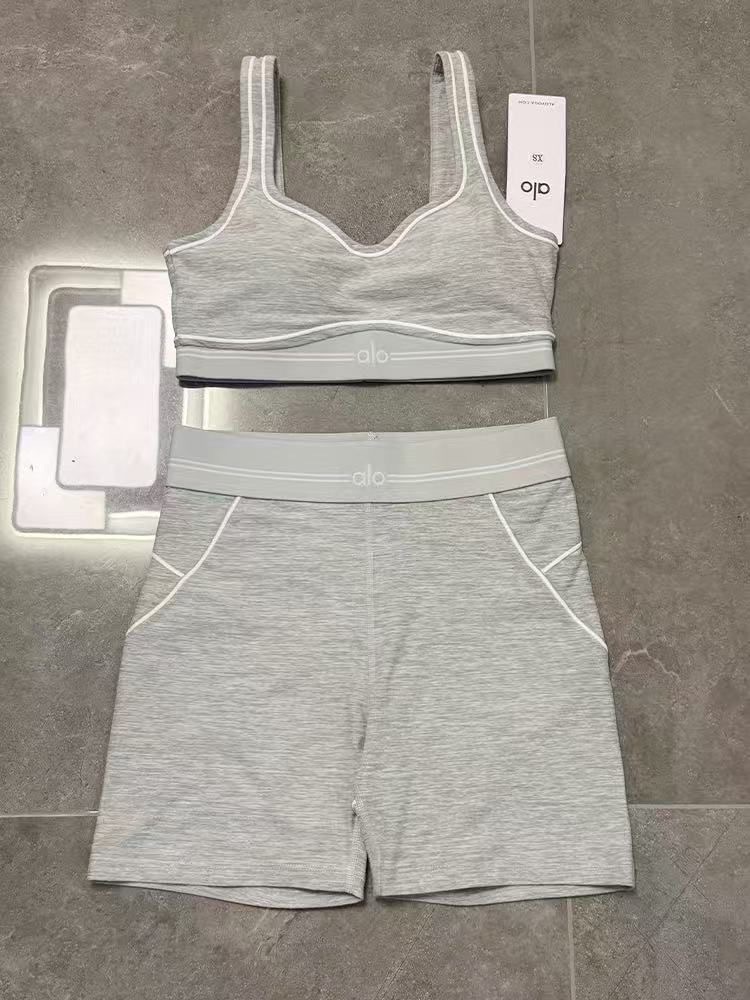 grey & white leggings set