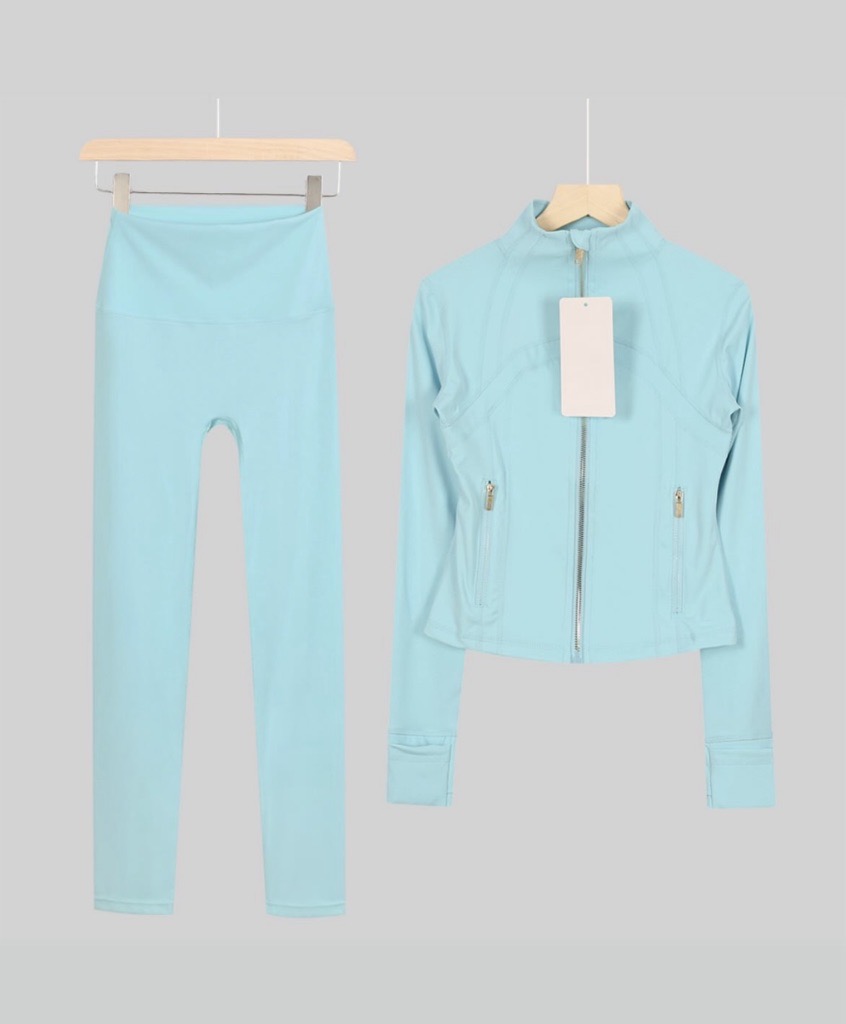 Tiffany blue zip up set
