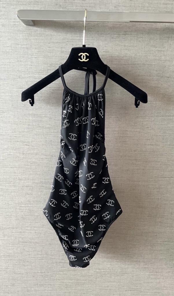 black glitter swimsuit