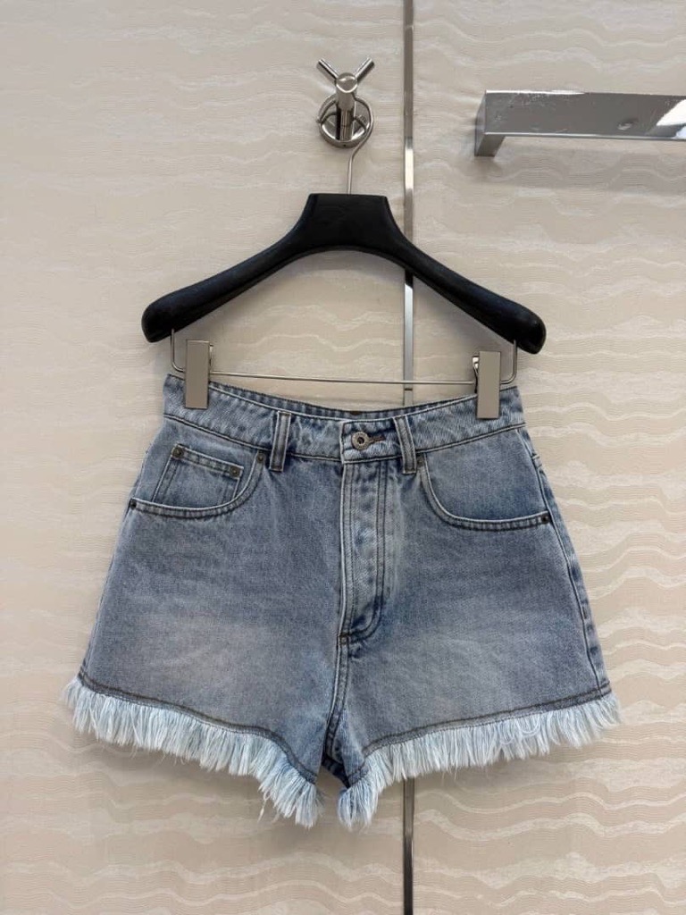blue denim shorts