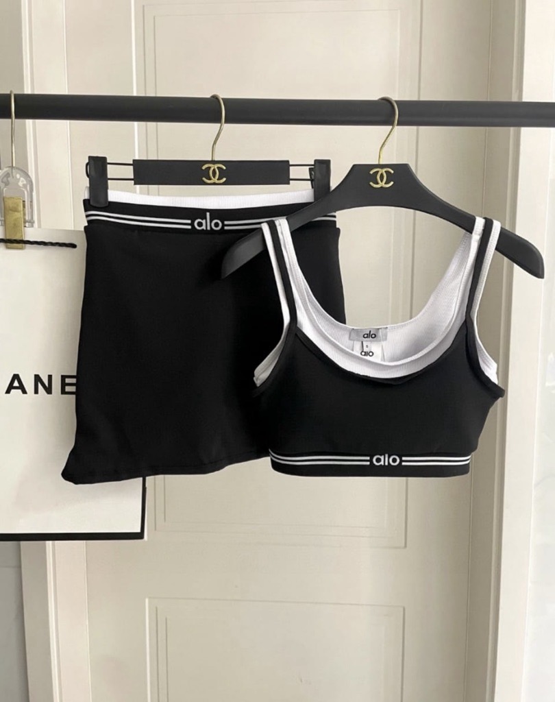 black & white skirt co-ord
