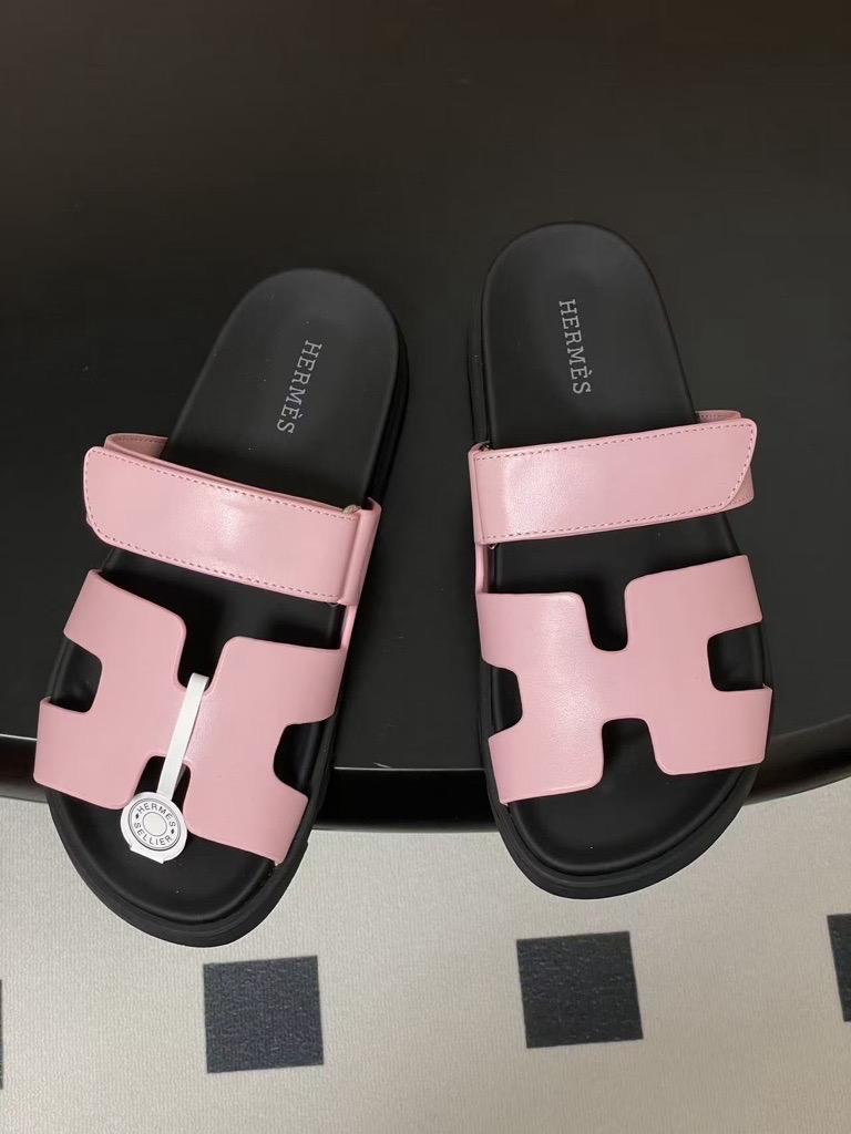black & pink sandals