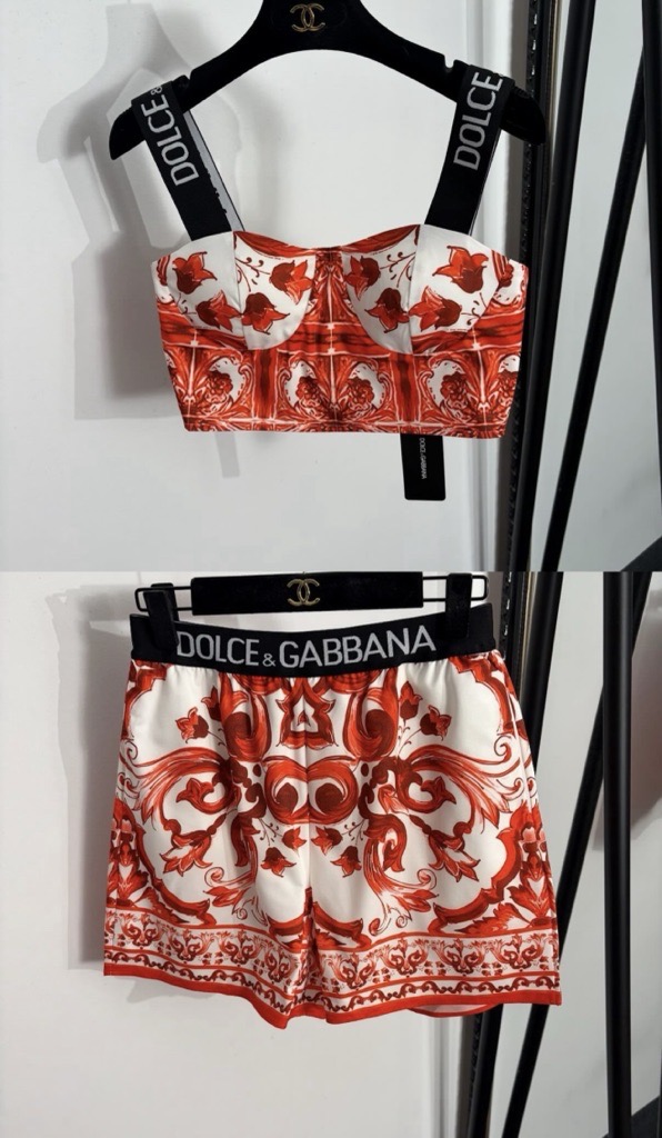 red & white co ord
