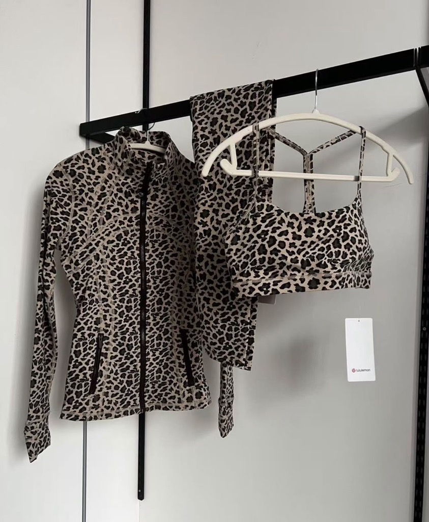 brown & grey leopard 3 piece sets