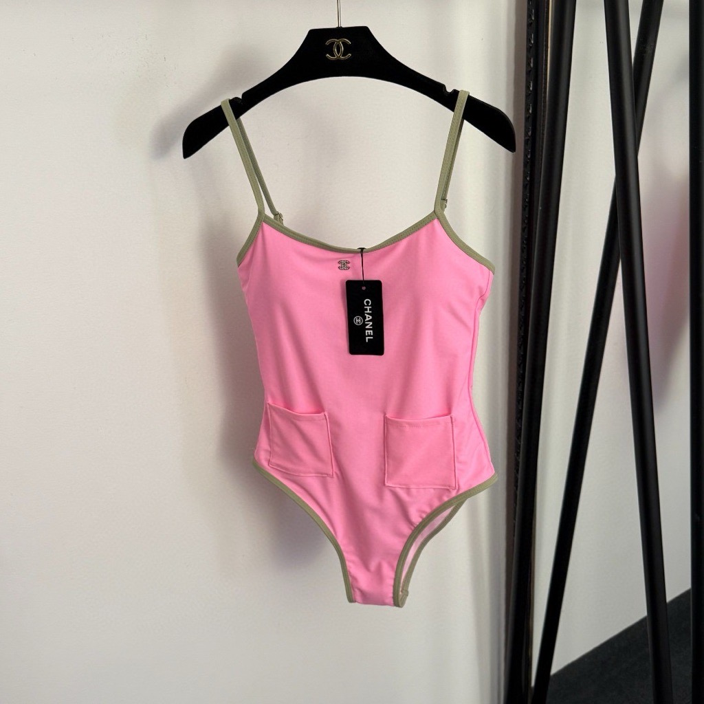 pink & green swimsuit