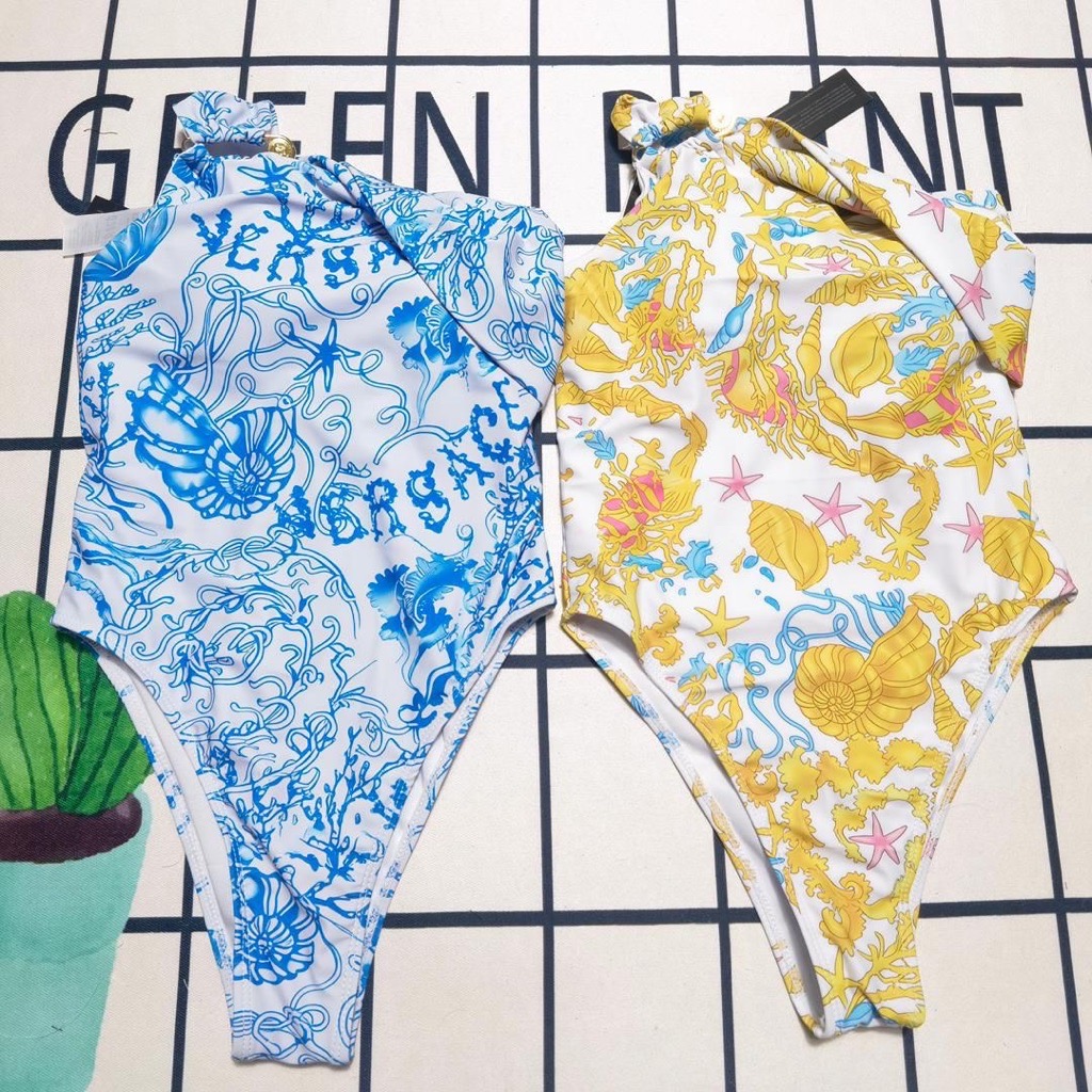 blue & yellow swimsuit