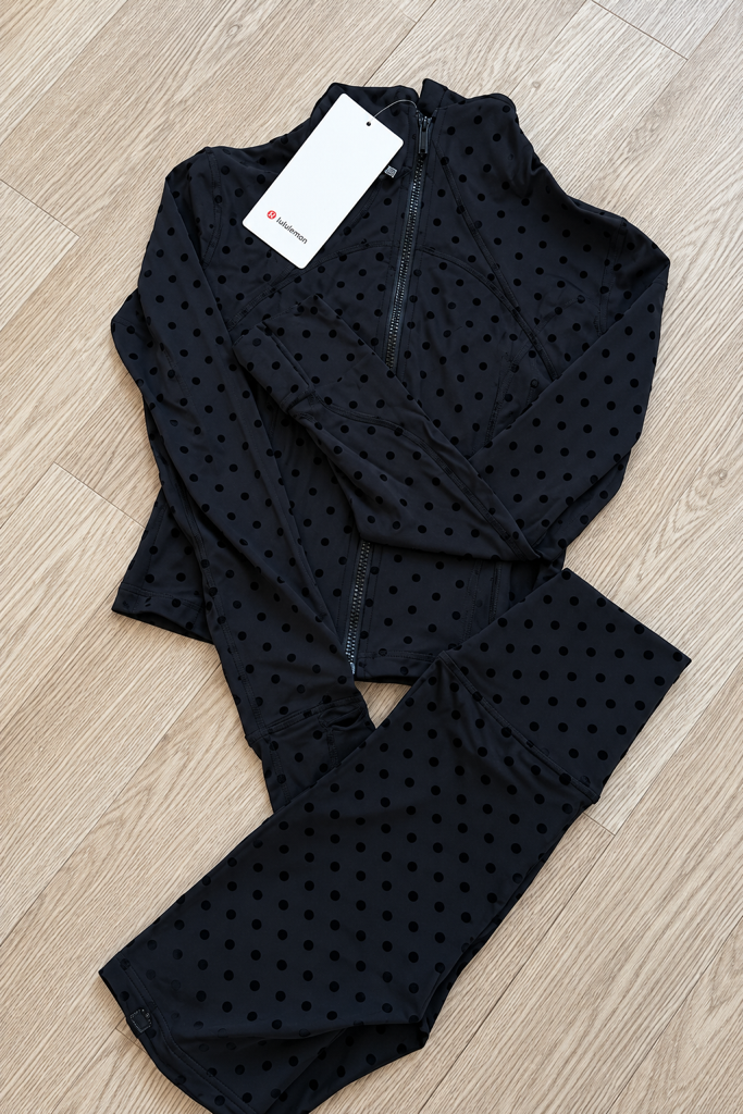 black polka shorts set