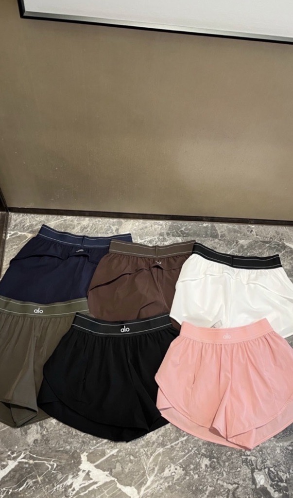 khaki & white shorts in stock