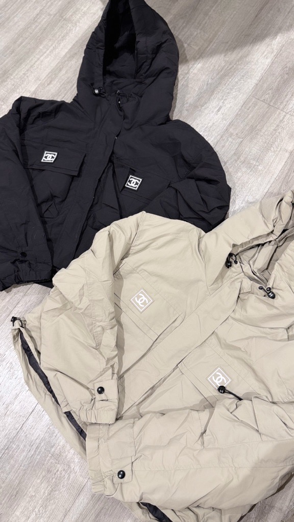 black & beige jacket