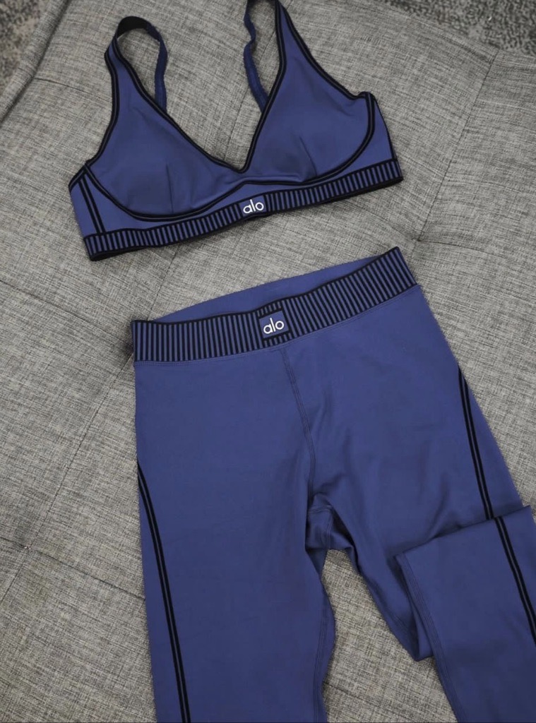 navy blue leggings set in stock