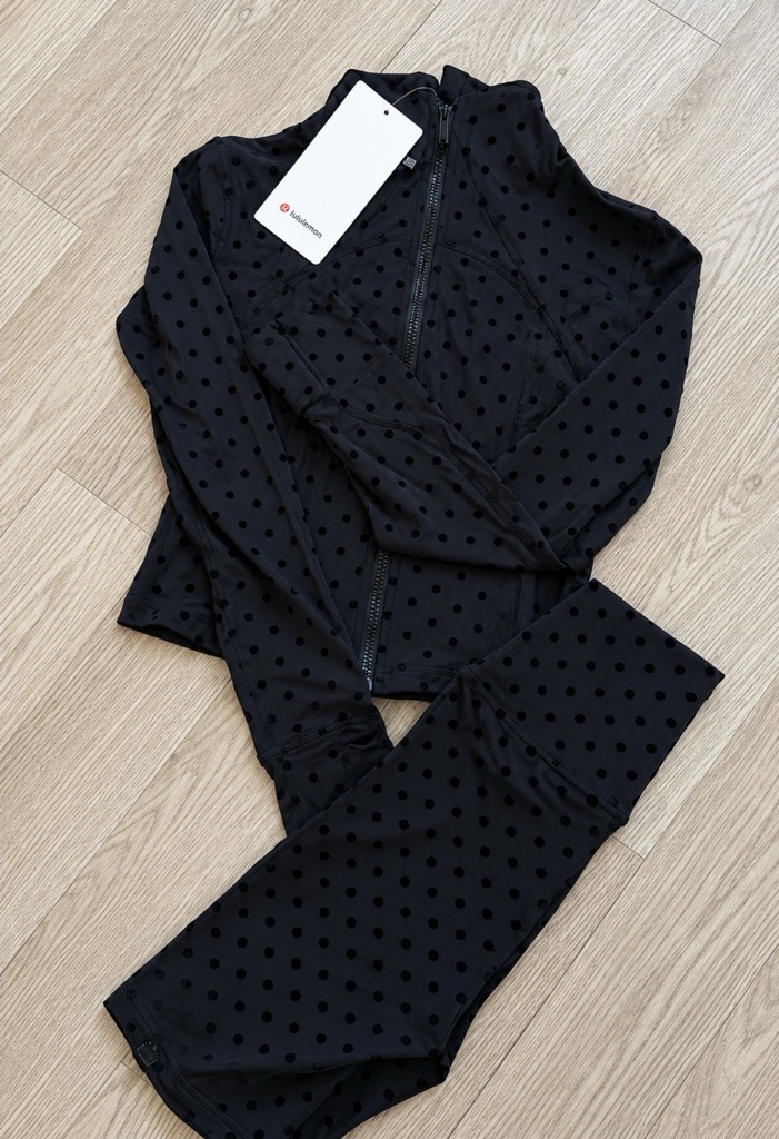 black polka shorts set in stock