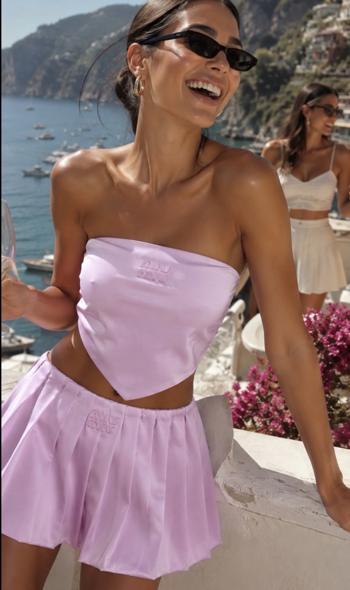 baby pink & Chocolate Brown Co-ord