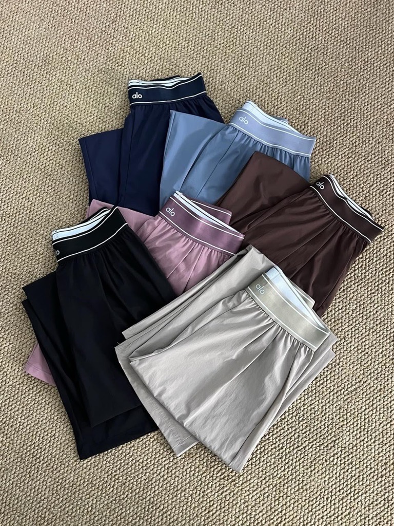 baby blue, pink & beige trousers