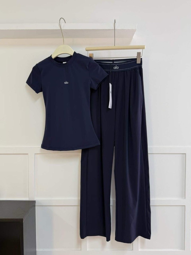 navy top & trouser set