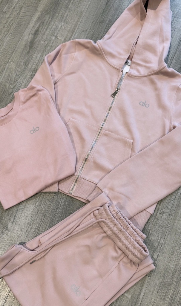 baby pink 3 piece tracksuit