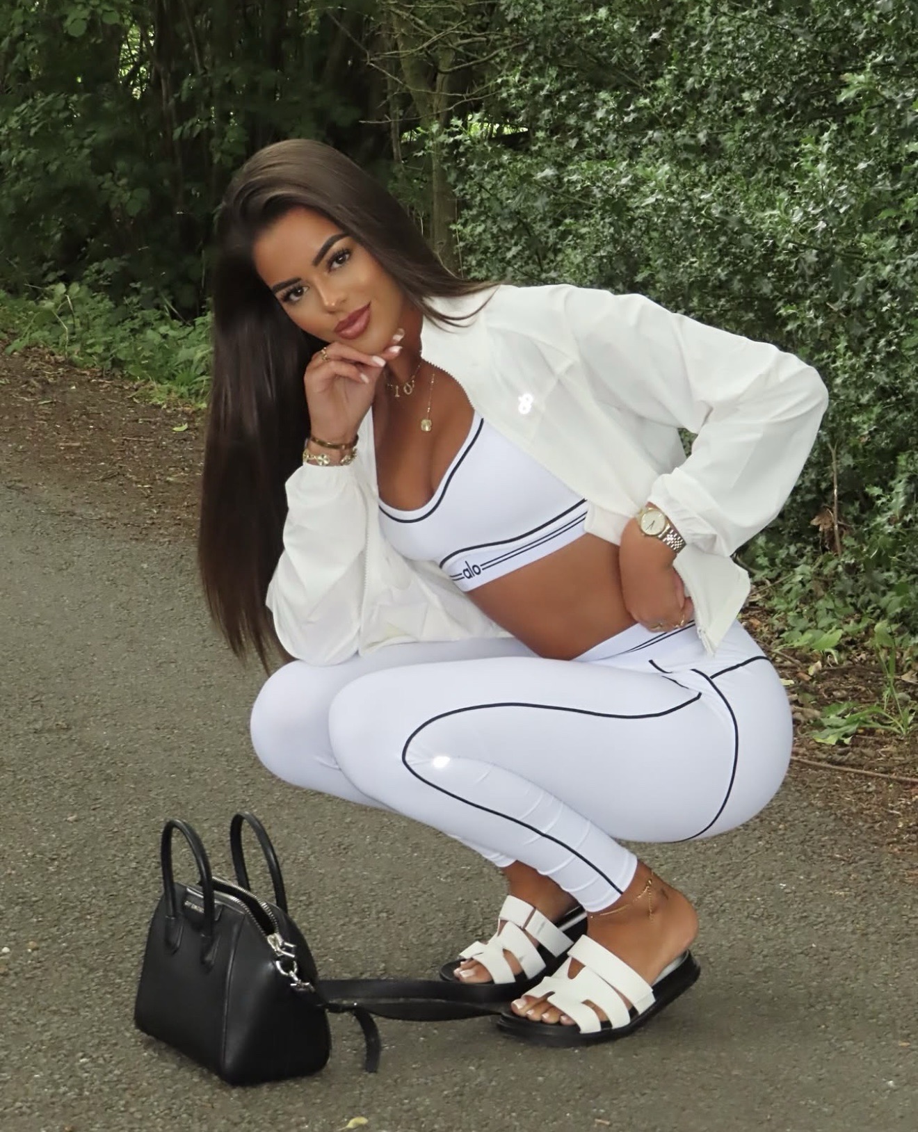 White leggings Set